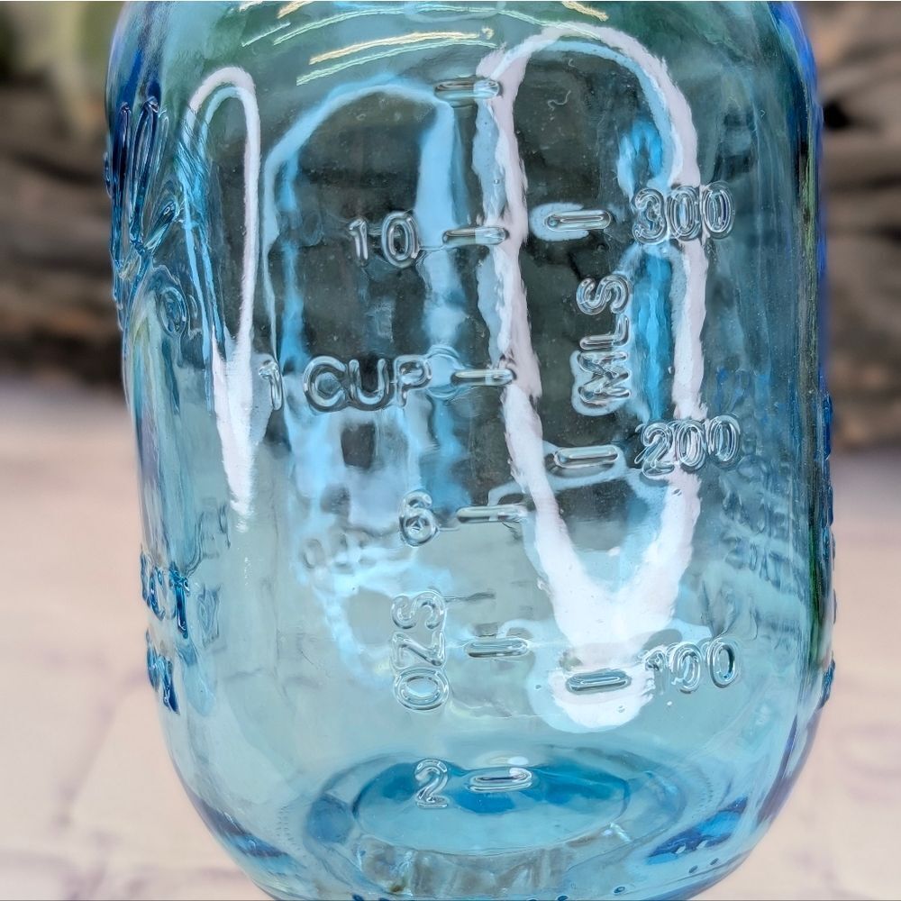 Set of 2 Limited Edition Redneck Blue Mason Jar Hillbilly Wine Glass - Picture 4 of 13